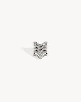 Stairway 5 Rows Ring - Silver & Diamonds