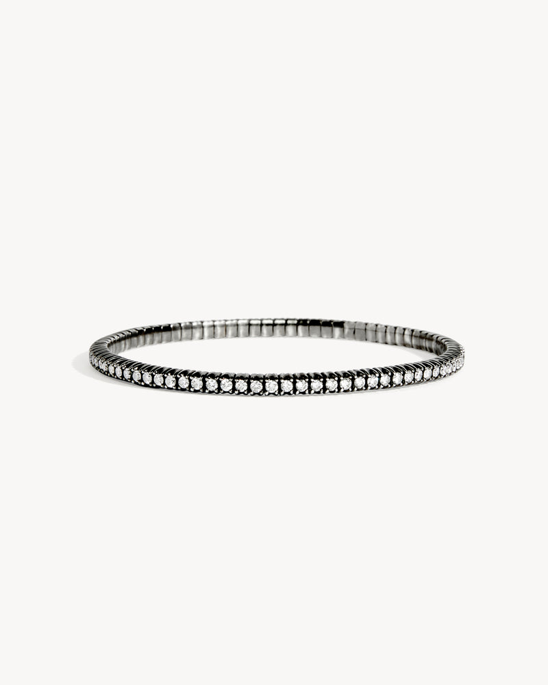 Anyway Bracelet - Black Silver & Diamonds - Image 1