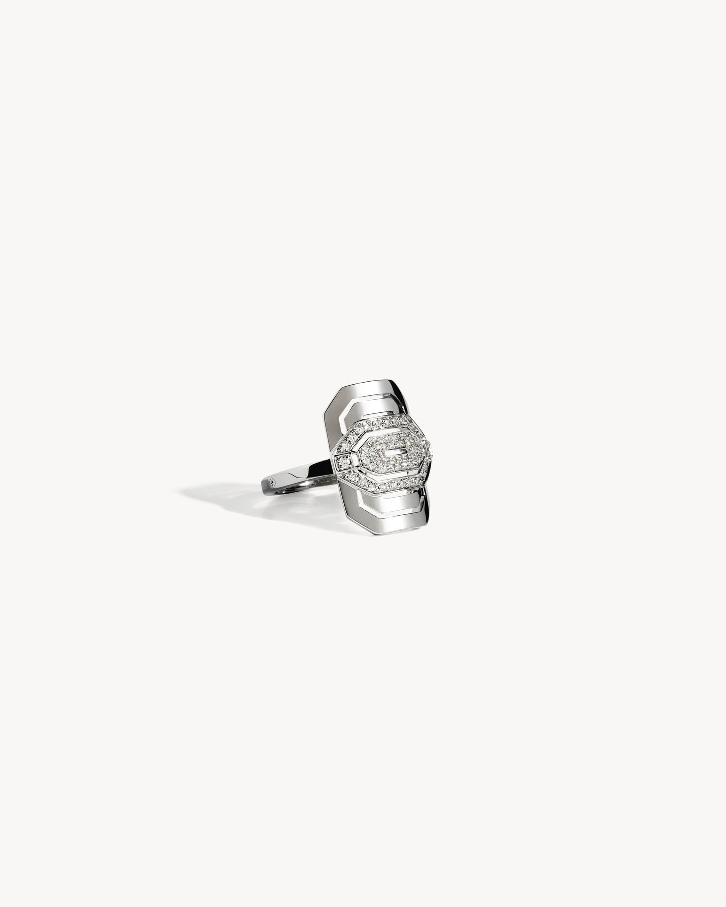 Bague Petite My Way Semi Pavée - Argent & Diamants