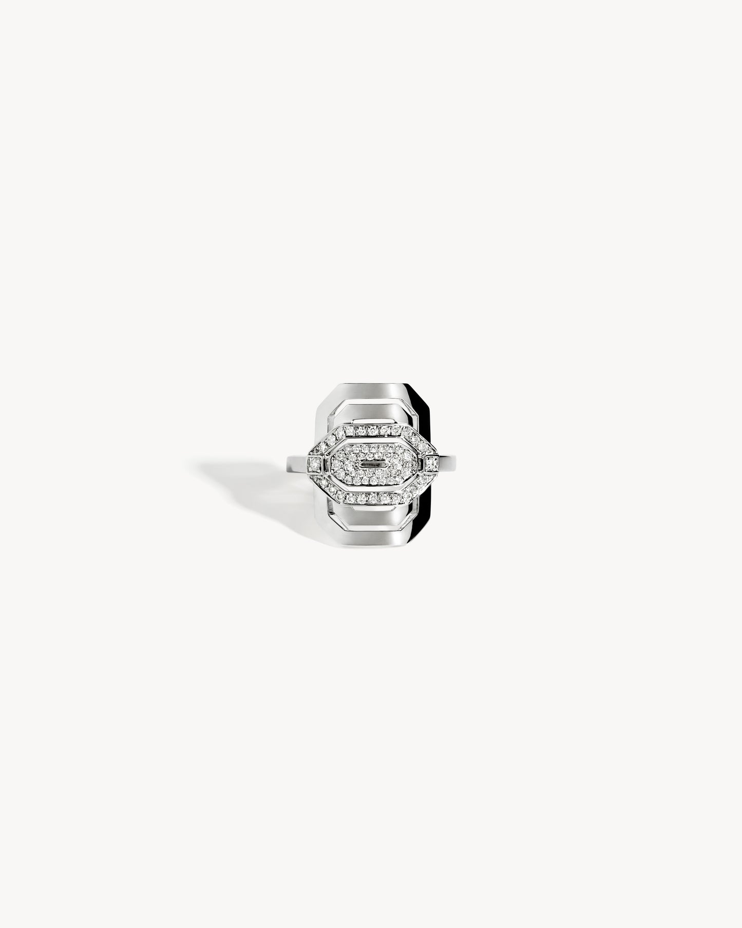 Bague Petite My Way Semi Pavée - Argent & Diamants
