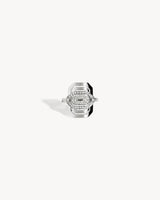 Petite My Way Ring Half Paved - Silver & Diamonds