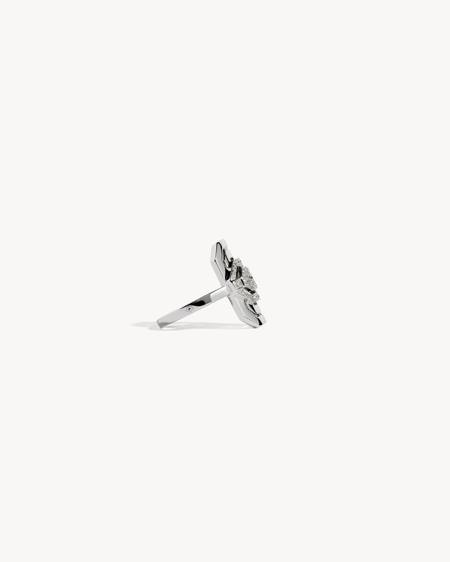 Bague Petite My Way Semi Pavée - Argent & Diamants