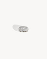Rockaway Spinner Ring - Silver & Diamonds