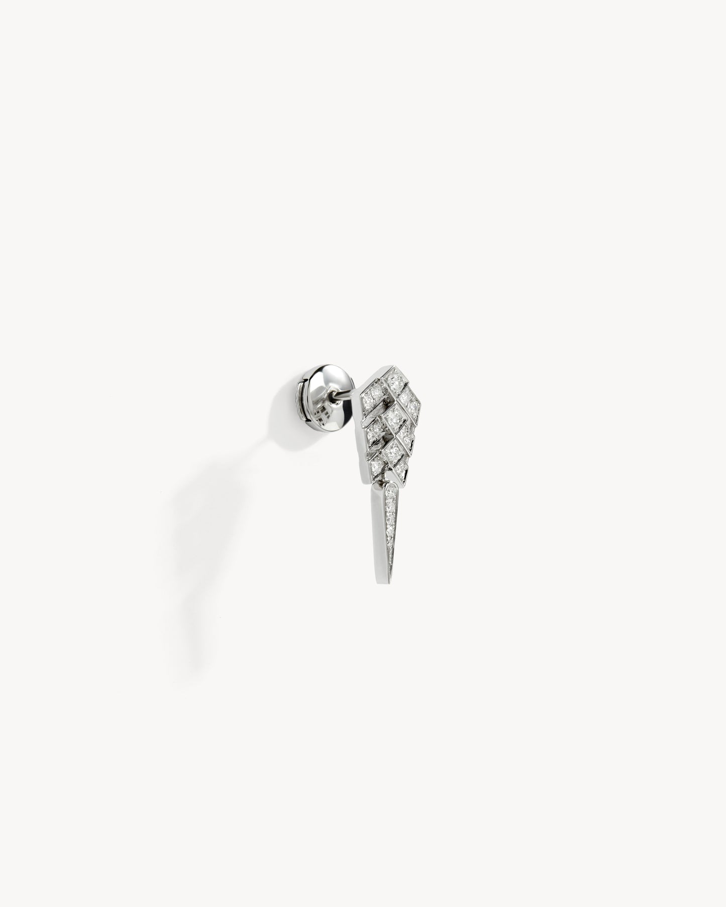 Boucle d'oreille Stairway S - Argent & Diamants
