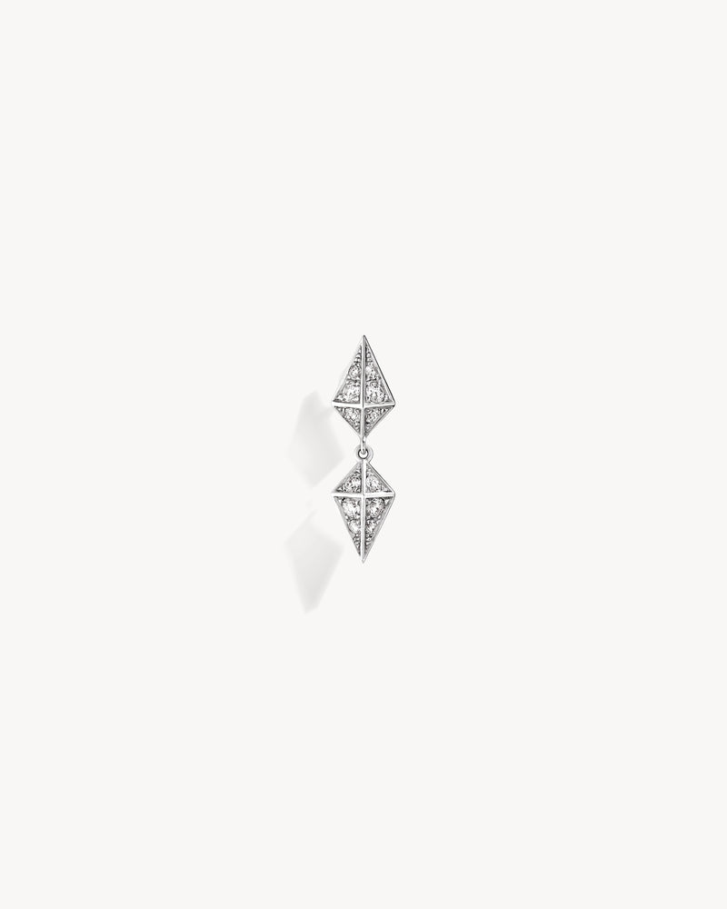 Boucle d'oreille Rockaway - Argent & Diamants - Image 1