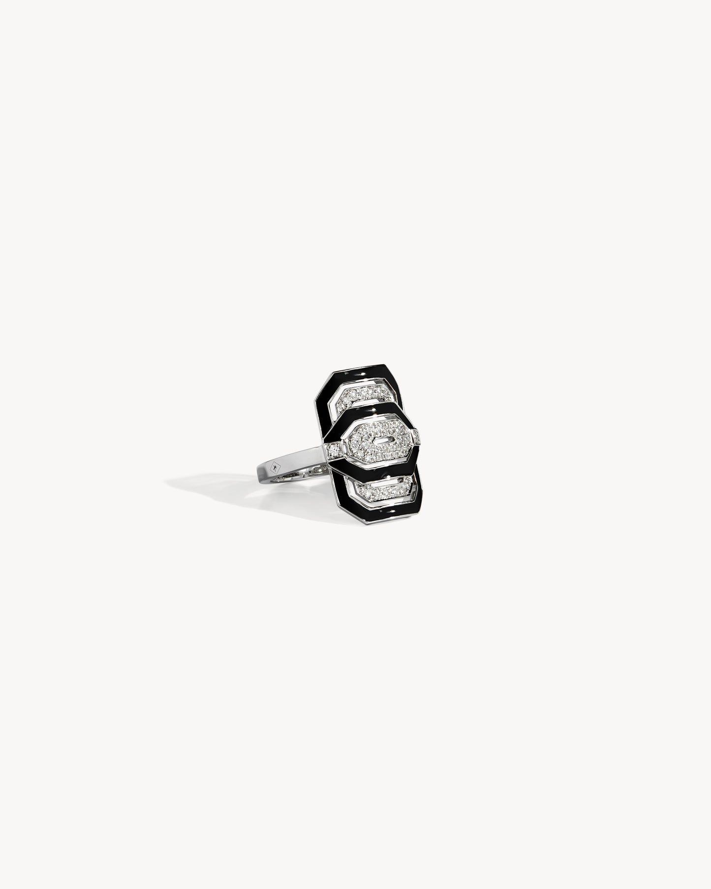 Petite My Way Ring - Silver, Enamel & Diamonds