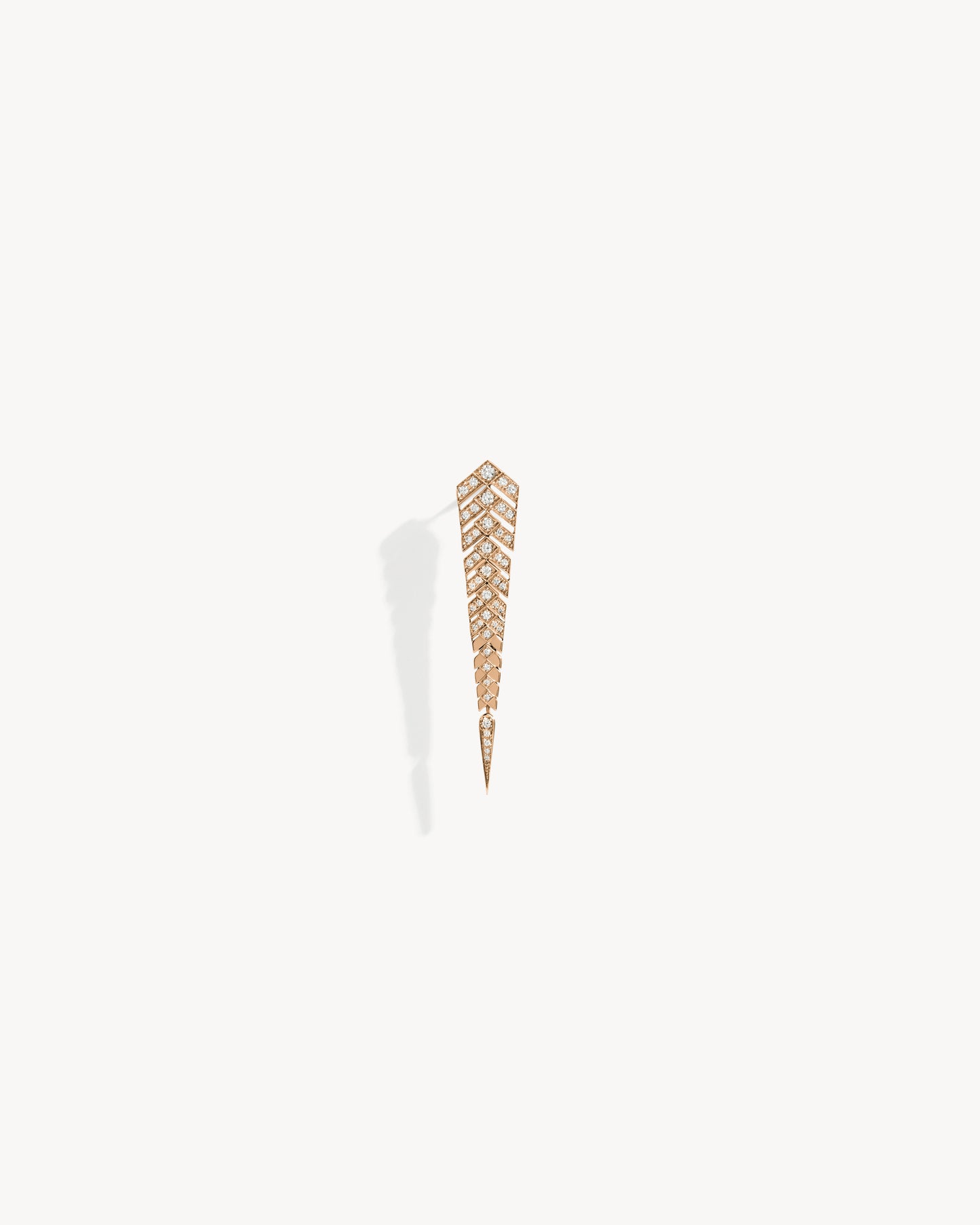 Boucle d'oreille Stairway M - Or Rose & Diamants