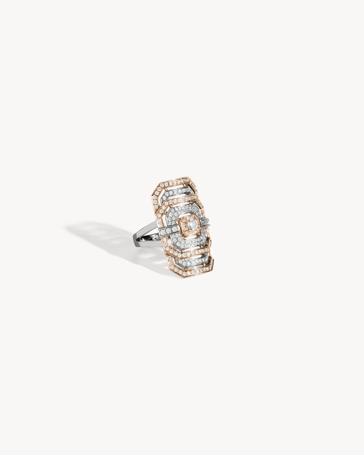 Bague My Way - Or Rose, Argent & Diamants