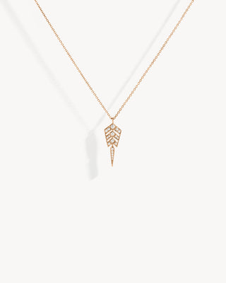 Stairway S Necklace - Pink Gold & Diamonds