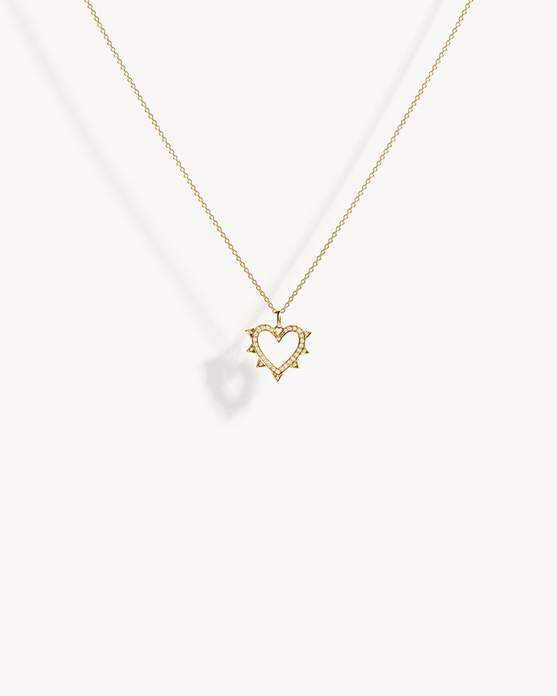 Rockaway Heart Necklace - Yellow Gold & Diamonds - Image 1