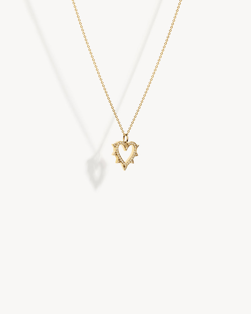 Rockaway Heart Necklace - Yellow Gold & Diamonds - Image 2