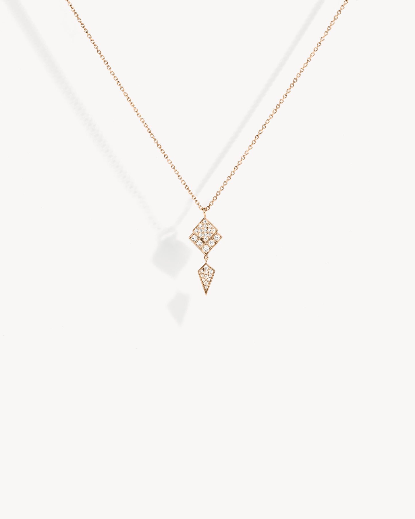 Stairway Necklace - Pink Gold & Diamonds