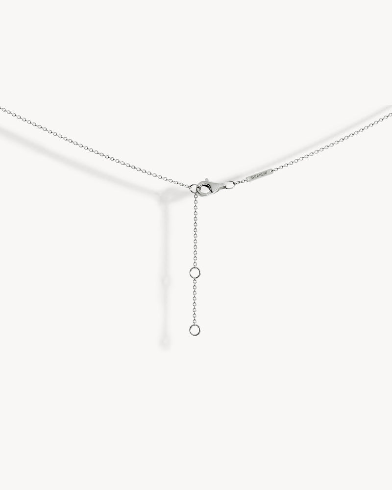 Rockaway Heart Necklace - Silver & Diamonds - Image 4