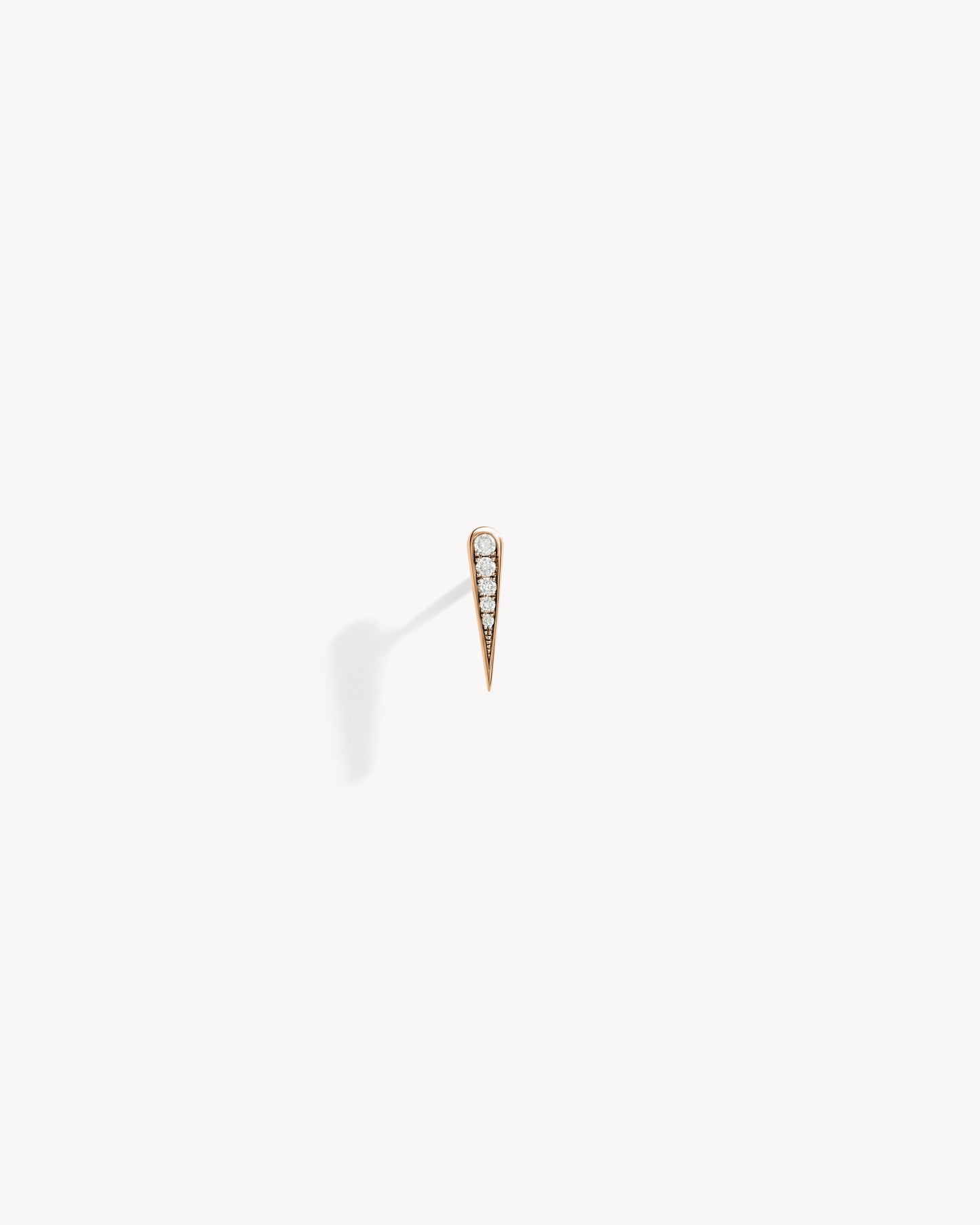 Anyway Drop Stud - Pink Gold & Diamonds