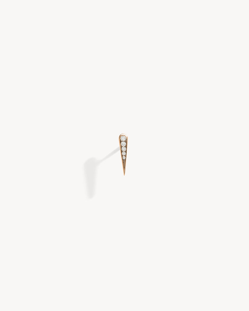 Anyway Drop Stud - Pink Gold & Diamonds - Image 1