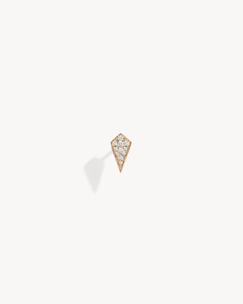 Stairway Stud - Pink Gold & Diamonds - Image 1