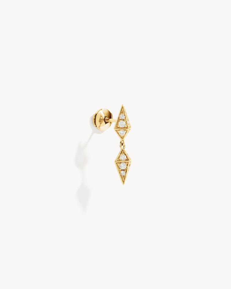 Boucle d'oreille Rockaway - Or Jaune & Diamants - Image 2