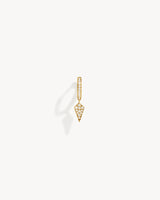 Stairway Small Hoop Earring - Yellow Gold & Diamonds