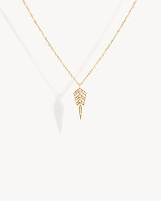 Stairway S Necklace - Yellow Gold & Diamonds