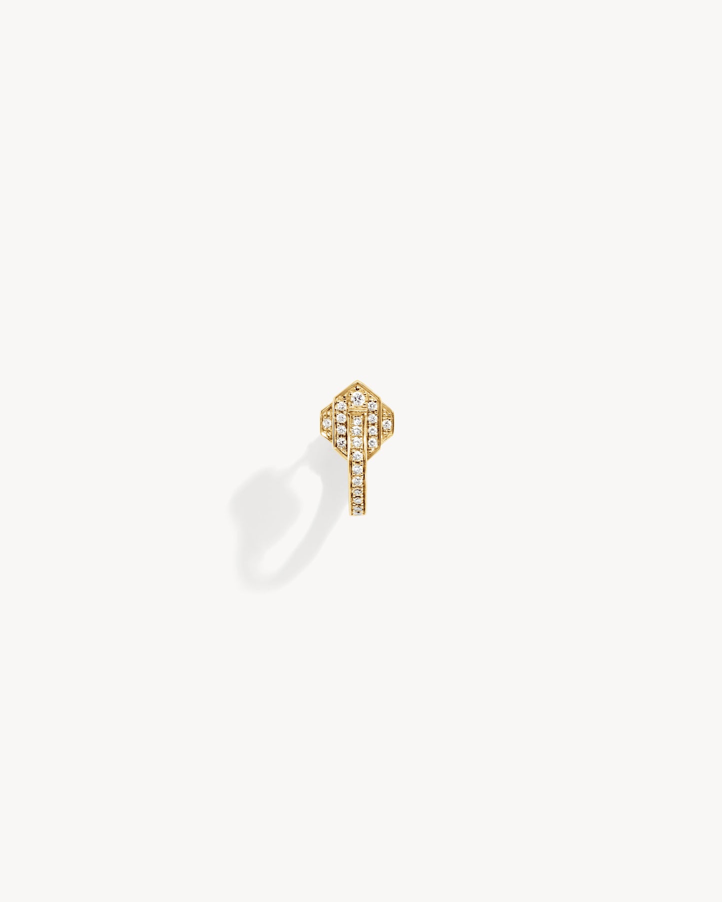 Anyway Hoop Earring - Yellow Gold & Diamonds