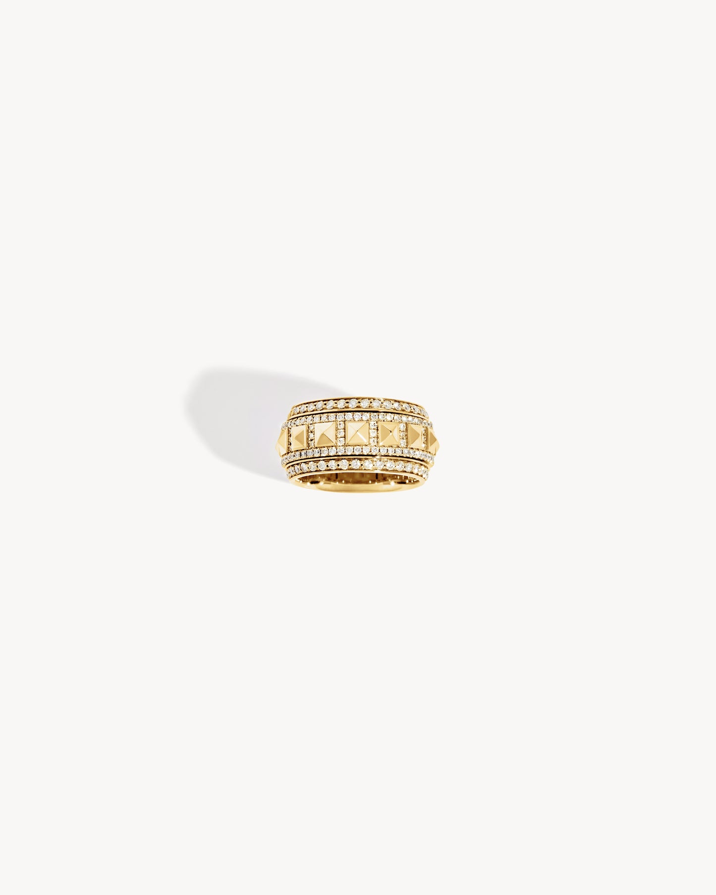 Bague Rockaway Spinner - Or Jaune & Diamants