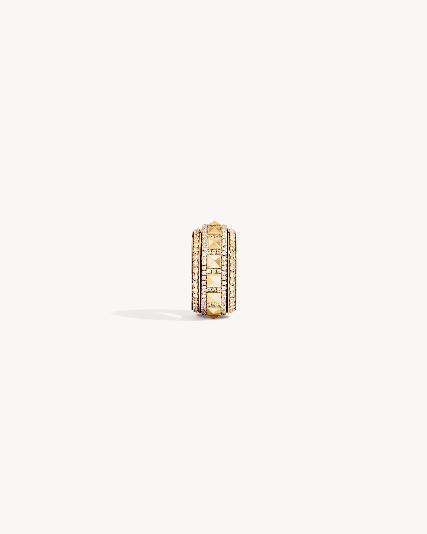 Bague Rockaway Spinner - Or Jaune & Diamants