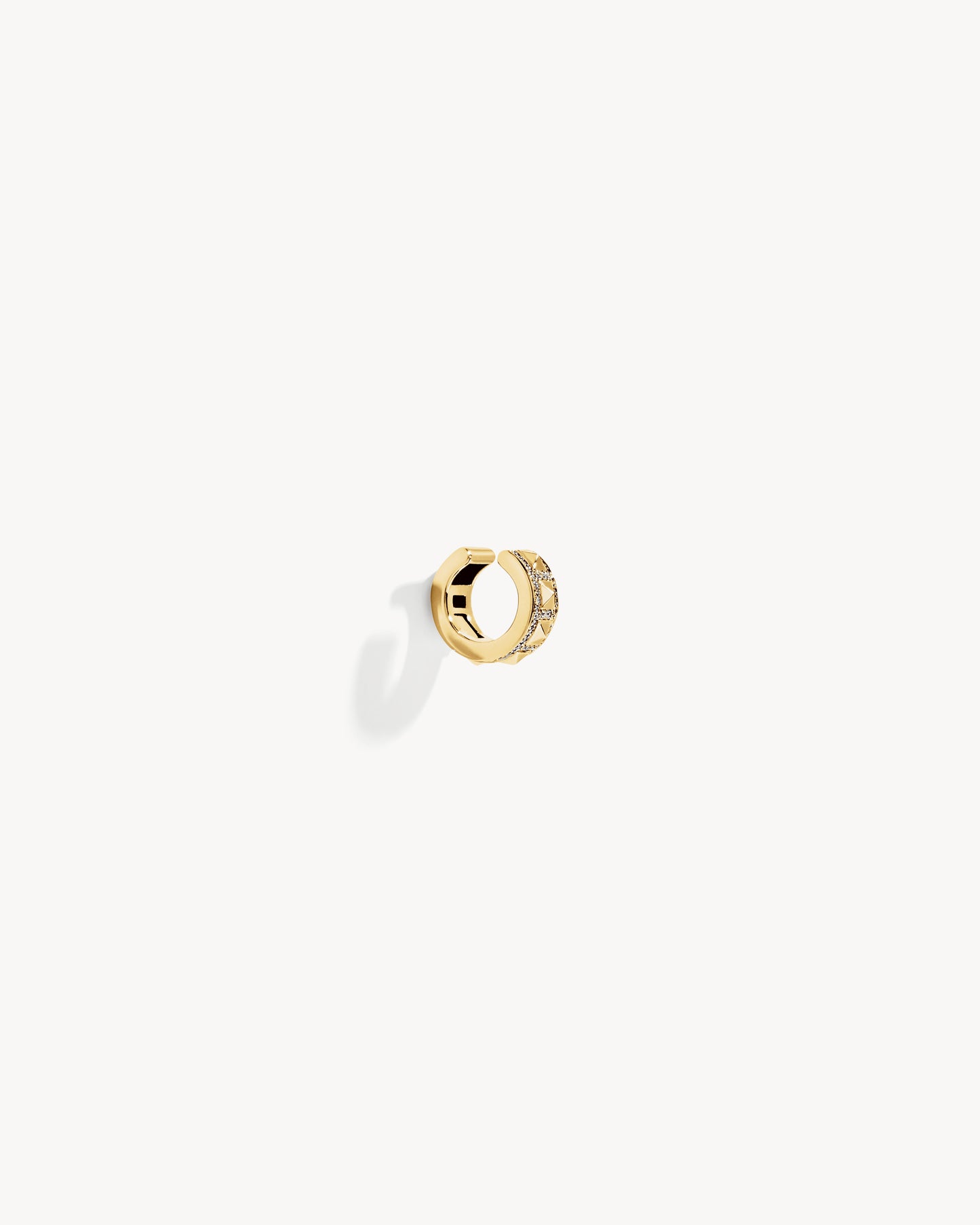 Earcuff Rockaway Picots - Or Jaune & Diamants