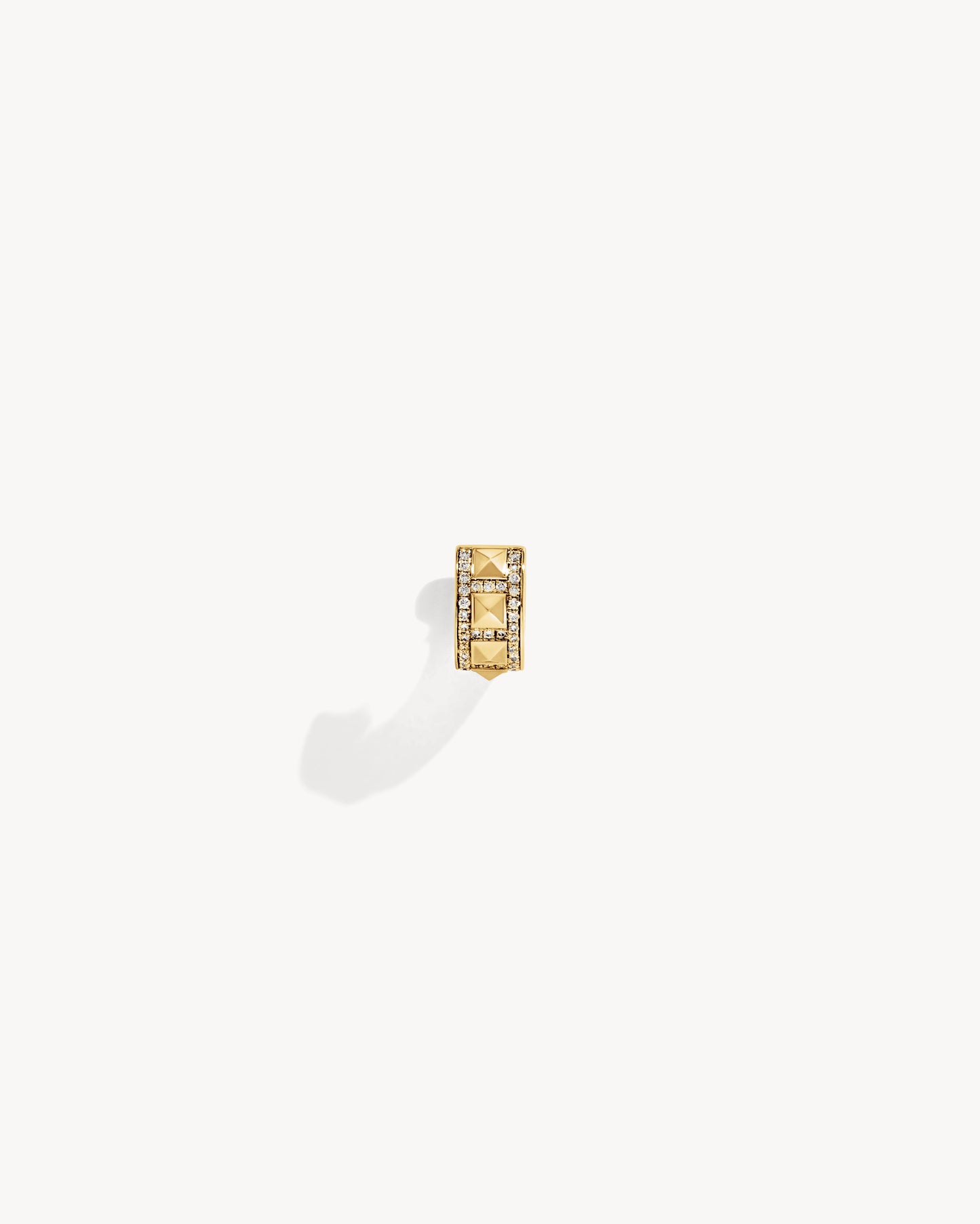Earcuff Rockaway Picots - Or Jaune & Diamants