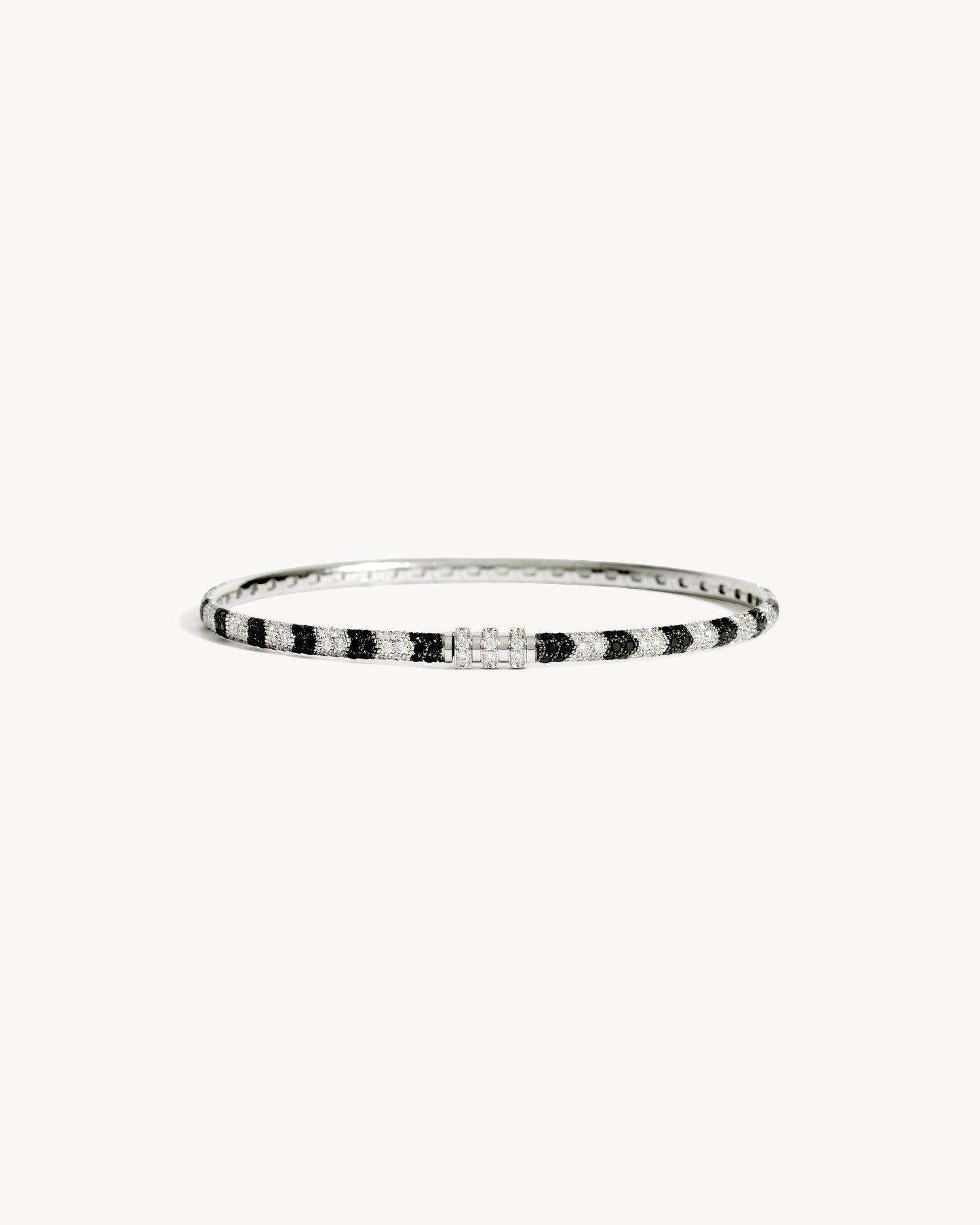 Reptile Bracelet - White Gold & White & Black Diamonds