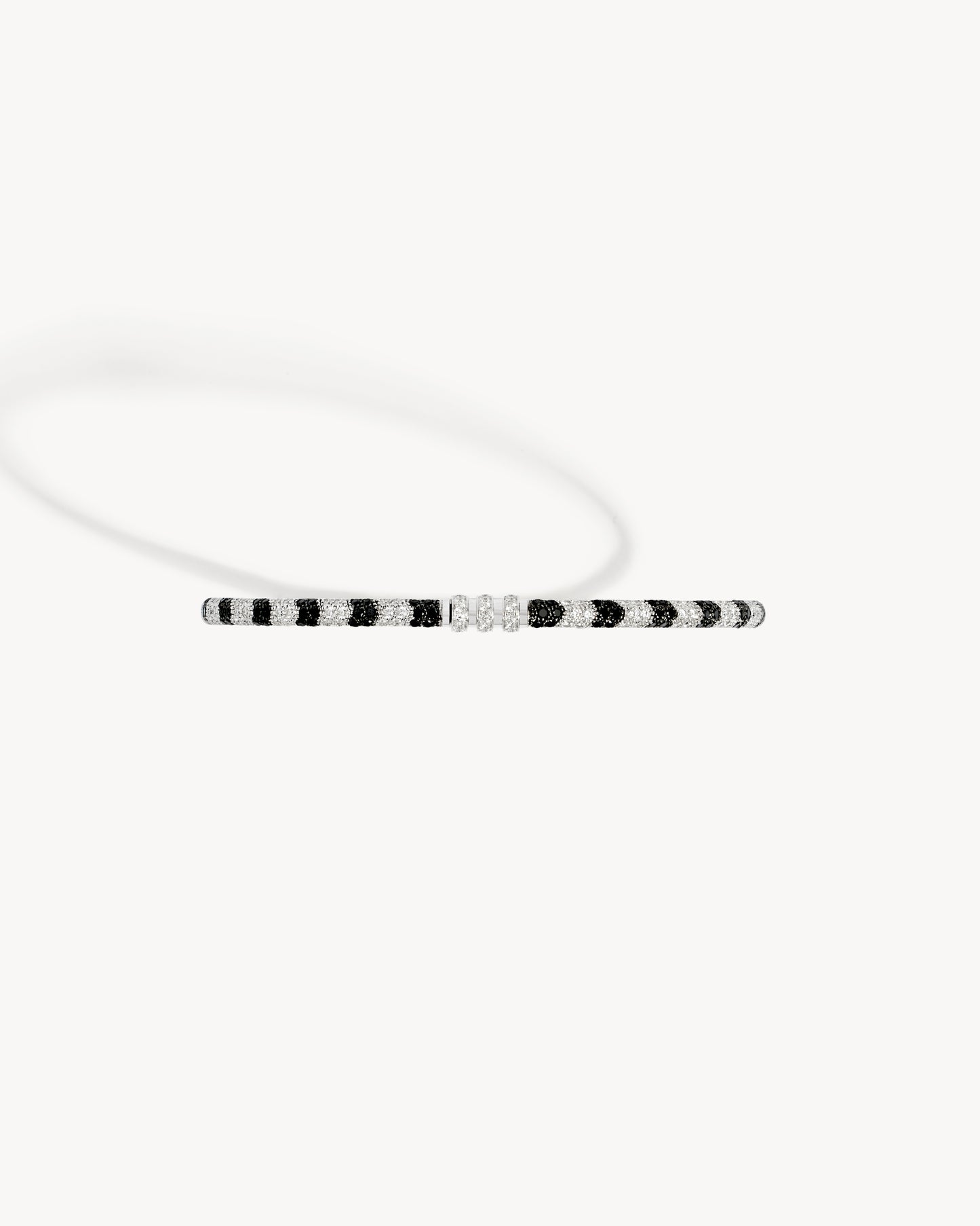 Reptile Bracelet - White Gold & White & Black Diamonds