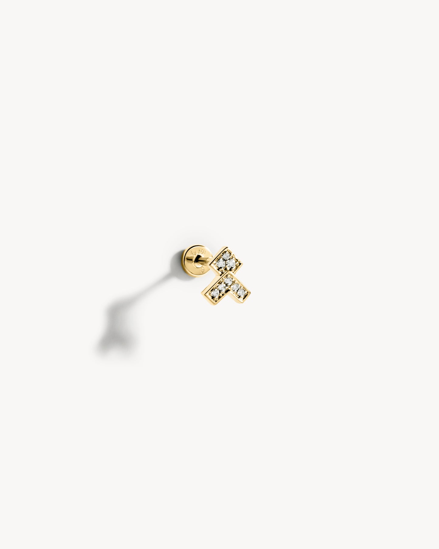 Boucle d'oreille Stairway Flèche - Or jaune & Diamants
