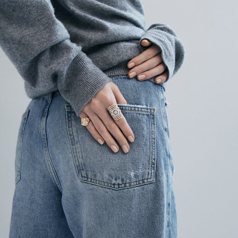 Bague My Way - Or Rose, Argent & Diamants