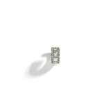 Rockaway Picots Earcuff - Silver & Diamonds