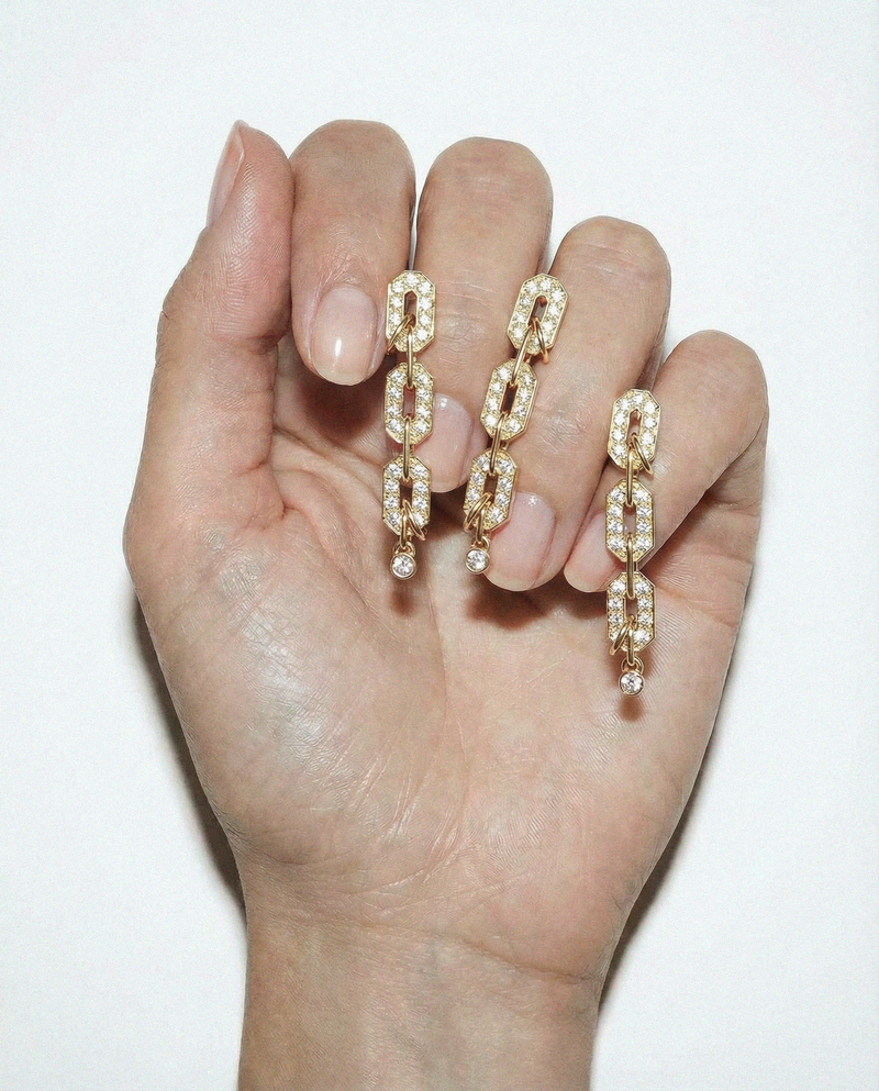 Boucles d'oreilles My Way 3 Rangs - Or Jaune & Diamants - Image 2