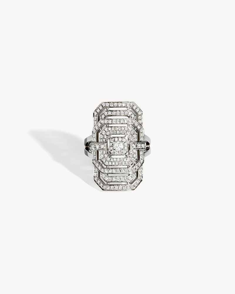 My Way Ring - Silver & Diamonds - Image 1