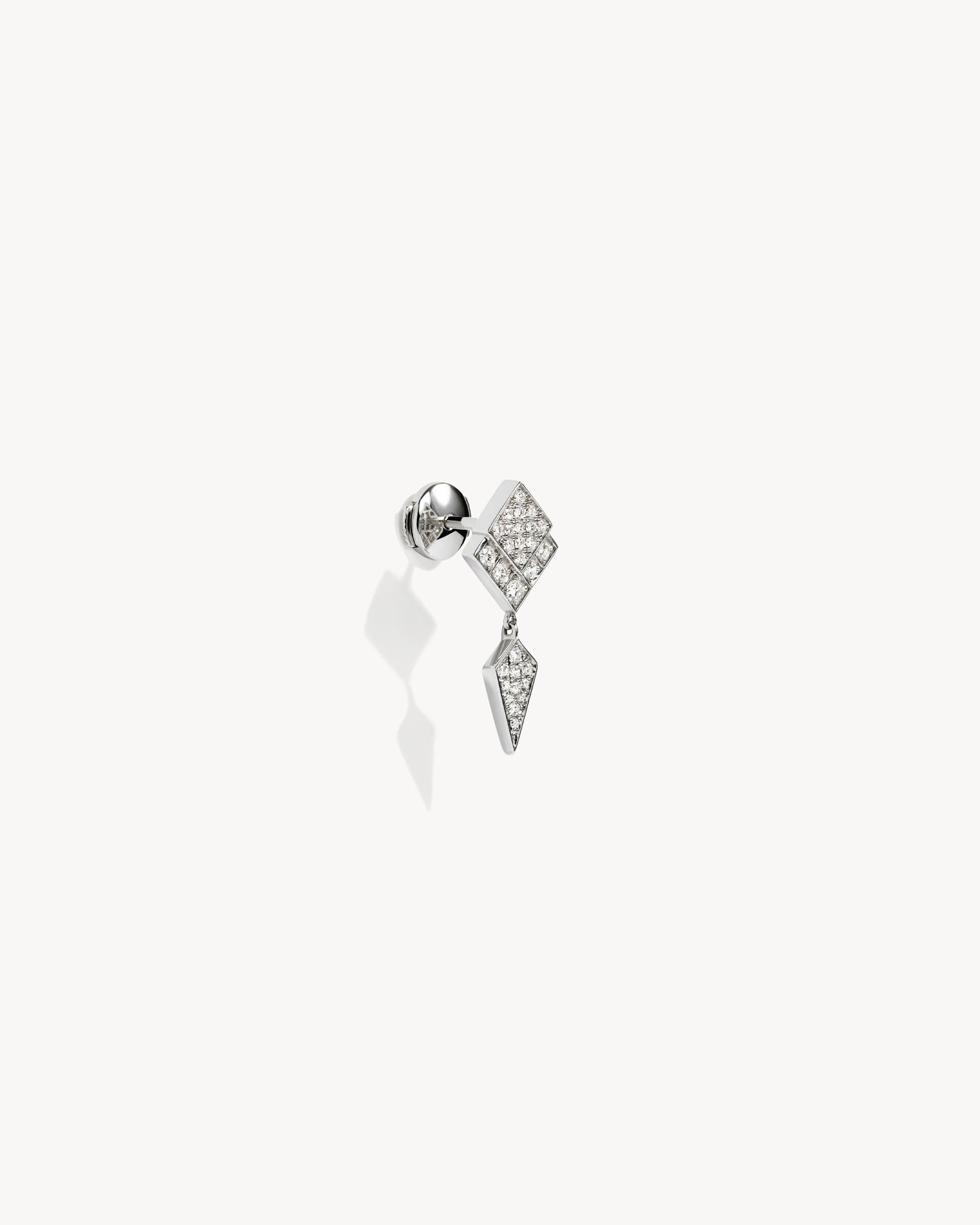 Stairway Earring - Silver & Diamonds