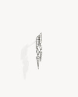 Boucle d'oreille Anyway double goutte - Argent & Diamants