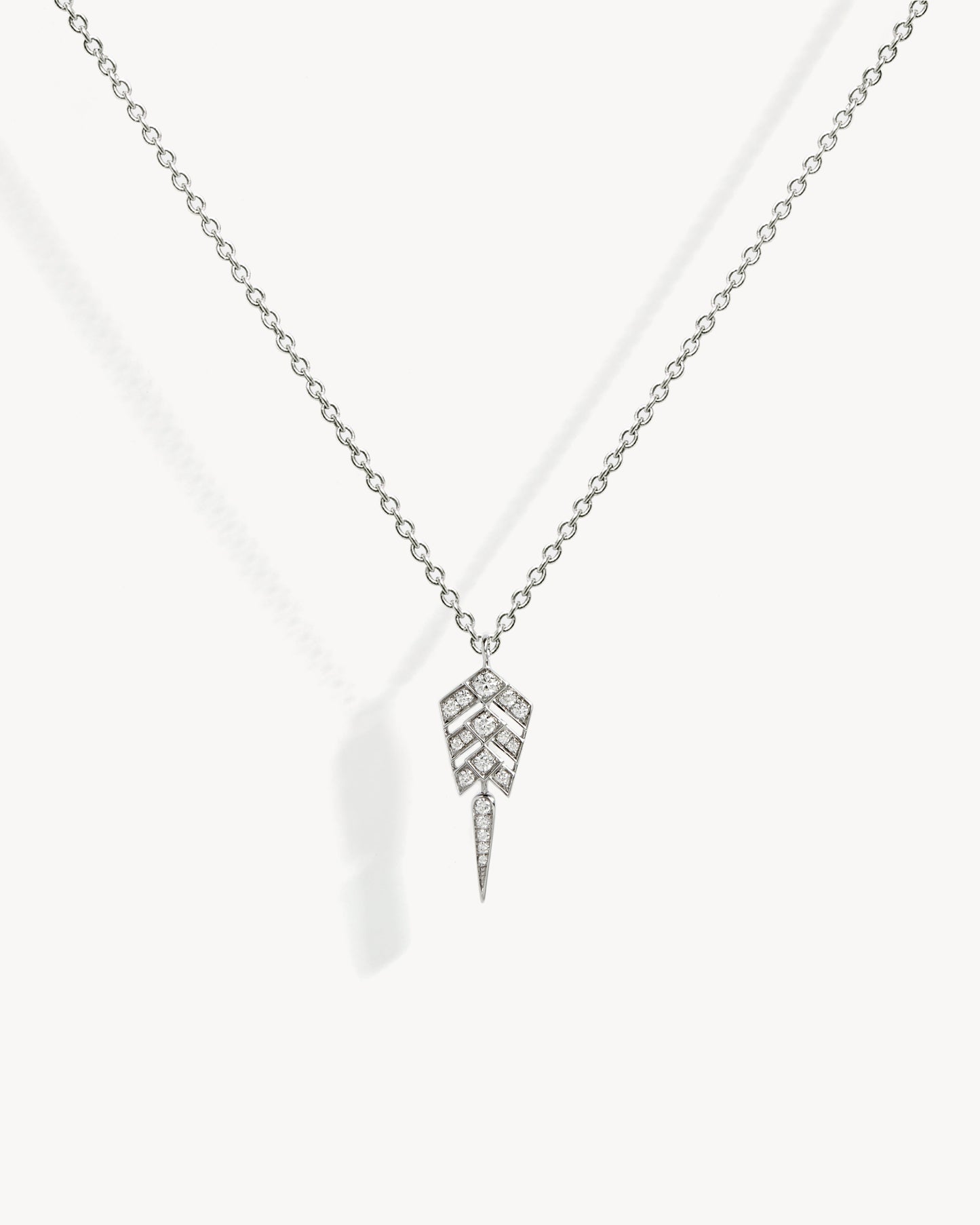 Stairway S Necklace - Silver & Diamonds