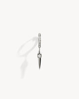 Rockaway Peak Hoop Earring - Silver & Diamonds