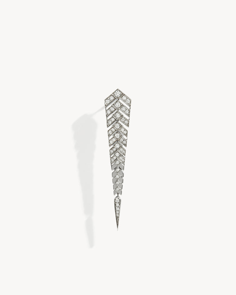 Stairway M Earring - Silver & Diamonds - Image 1