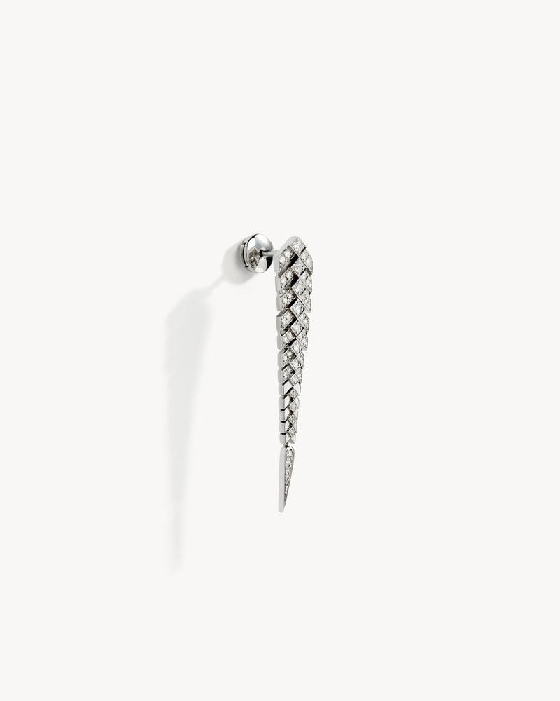 Boucle d'oreille Stairway M - Argent & Diamants - Image 3