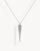 Stairway M Necklace - Silver & Diamonds