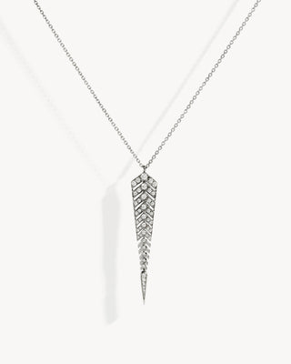 Stairway M Necklace - Silver & Diamonds