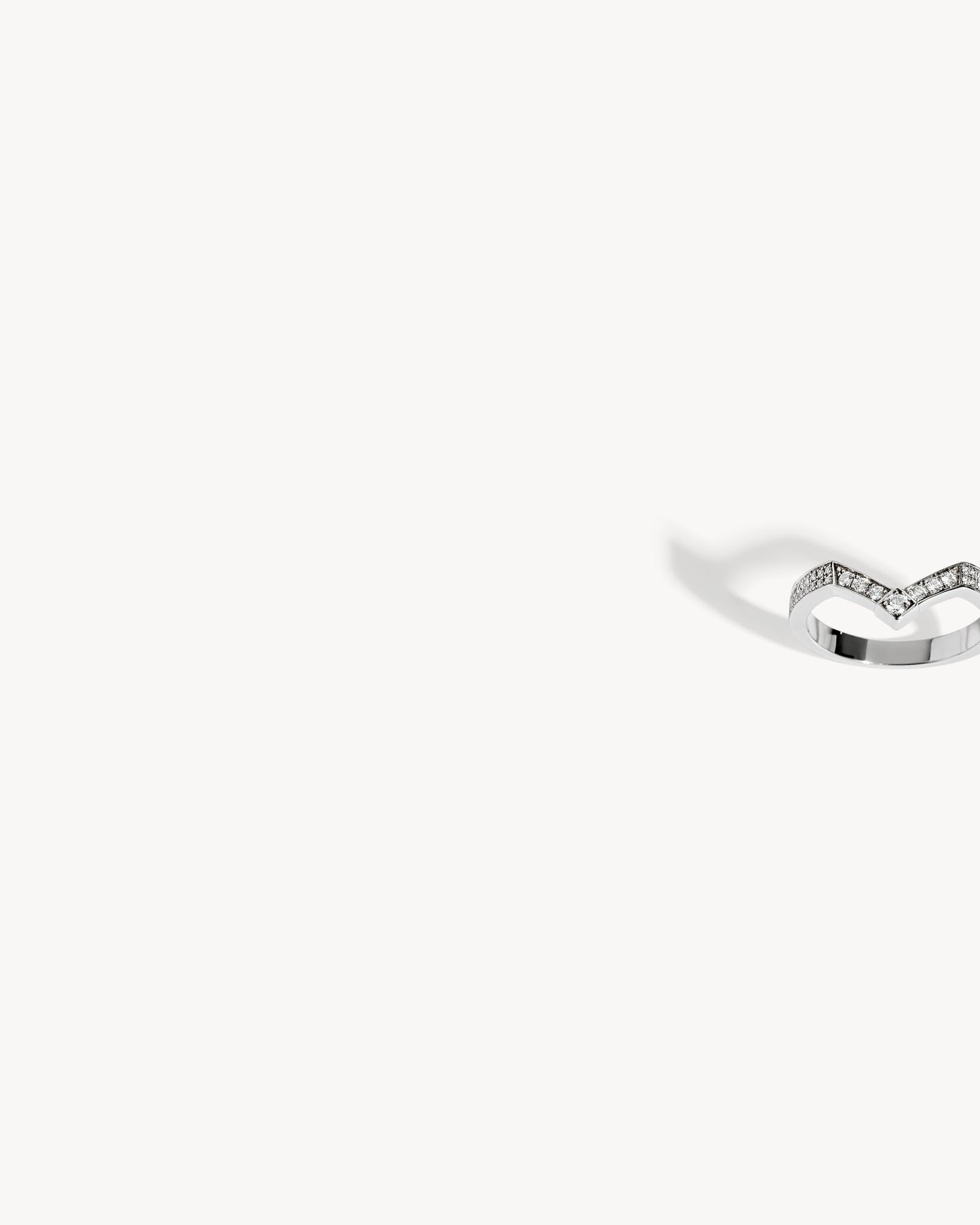 Bague Stairway 1 Rang - Argent & Diamants