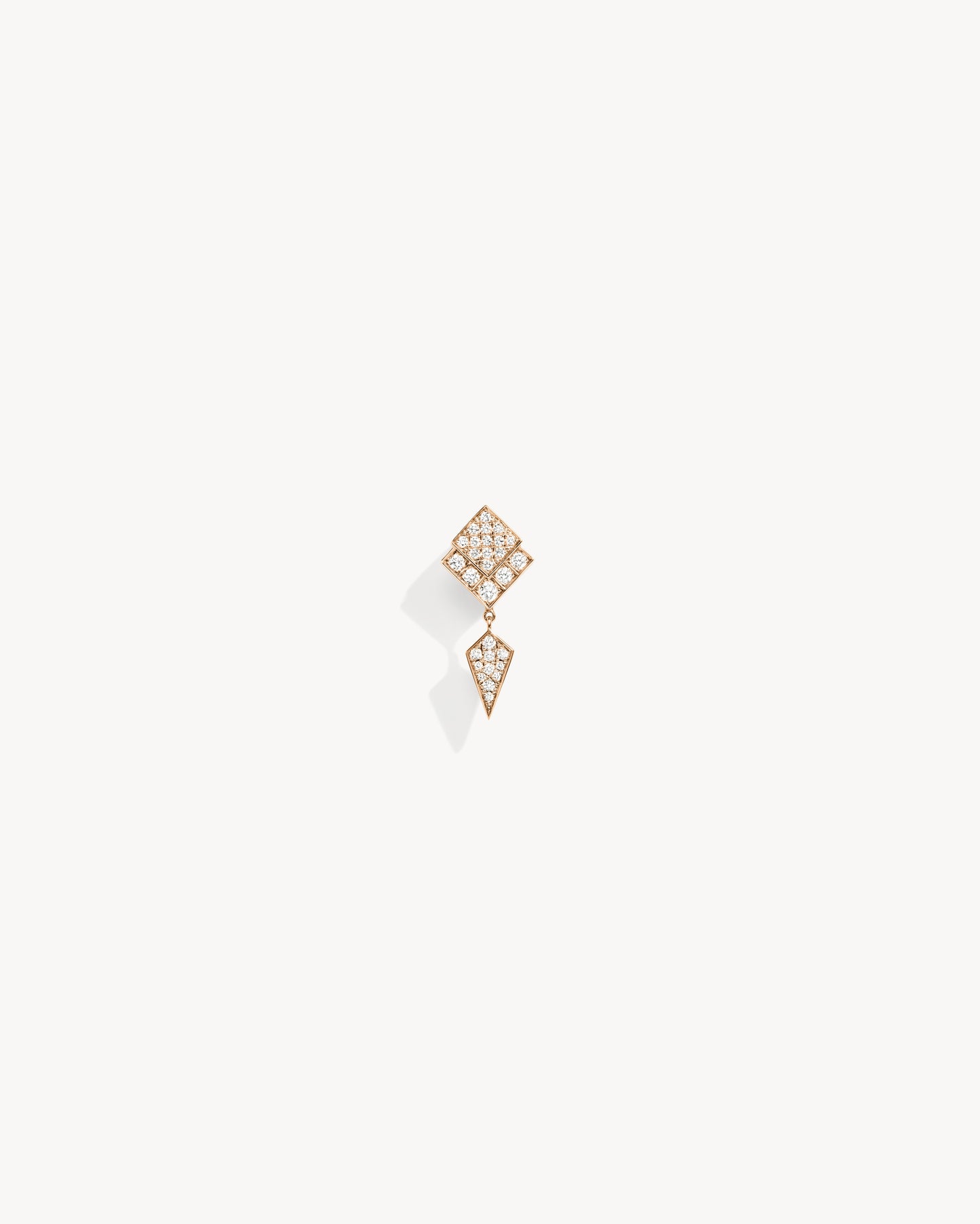 Boucle d'oreille Stairway - Or Rose & Diamants