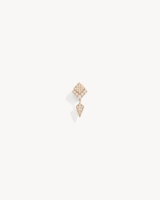 Boucle d'oreille Stairway - Or Rose & Diamants