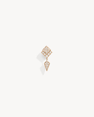Stairway Earring - Pink Gold & Diamonds