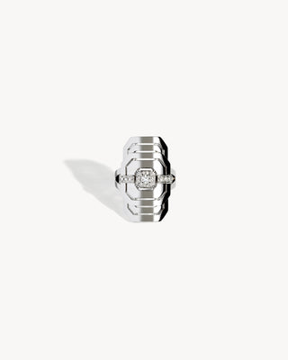 Bague My Way Semi Pavée - Argent & Diamants