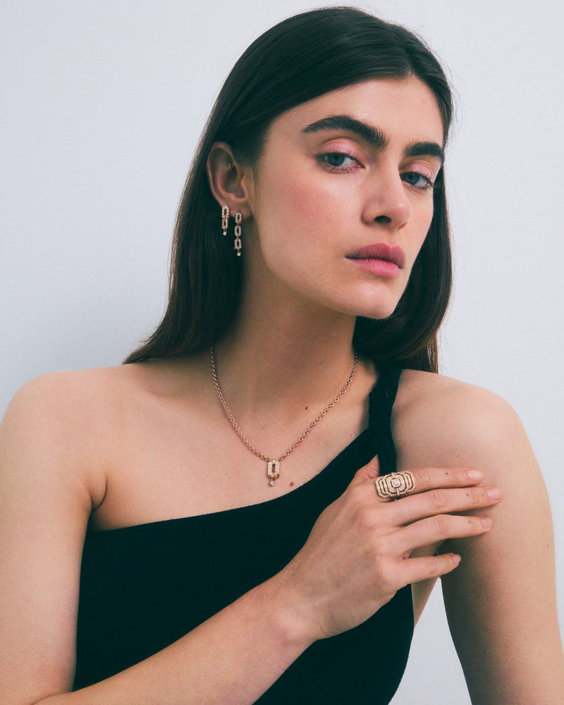 My Way Necklace - Pink Gold & Diamonds - Image 2