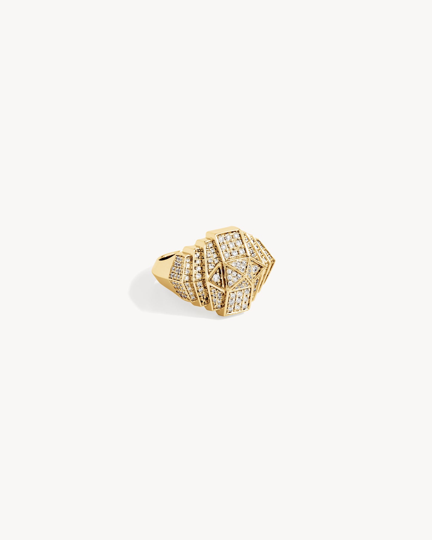 Rockaway Mini Pyramid - Yellow Gold & Diamonds